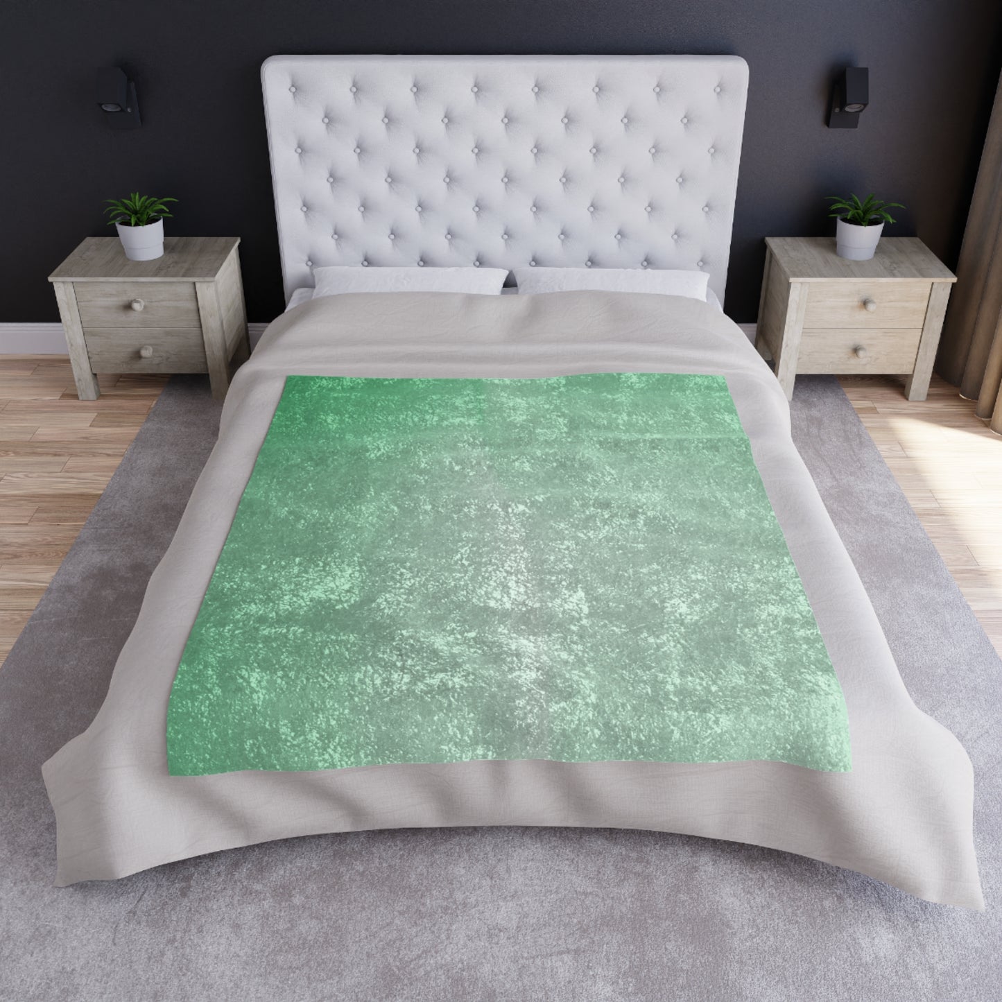 Mint Fade 50" x 60" Crushed Velvet Blanket