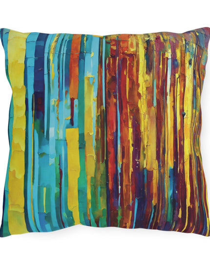 Striped Alpha Pastel 16" x 16" Outdoor Pillow