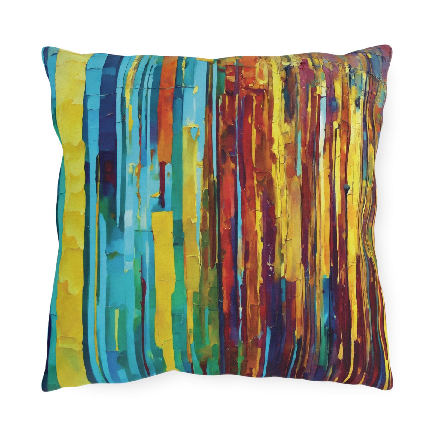 Striped Alpha Pastel 16" x 16" Outdoor Pillow