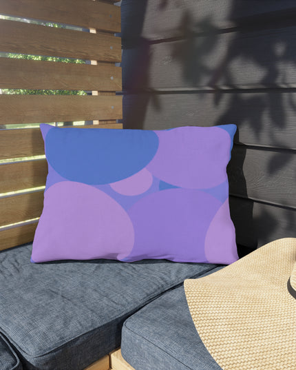 Pastel Purple Family Patches 20" x 14" Outdoor Pillow