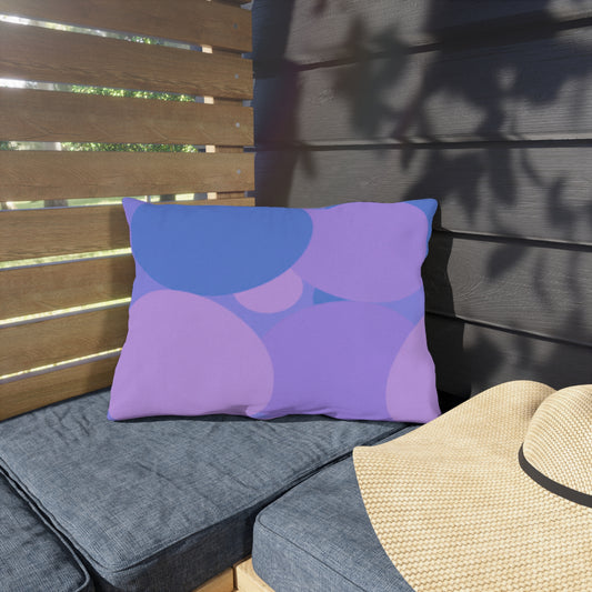 Pastel Purple Family Patches 20" x 14" Outdoor Pillow