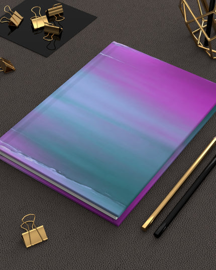 Dark Blue Green Sea Purple Fog 5.75" x 8" Hardcover Journal Matte with 150 lined pages