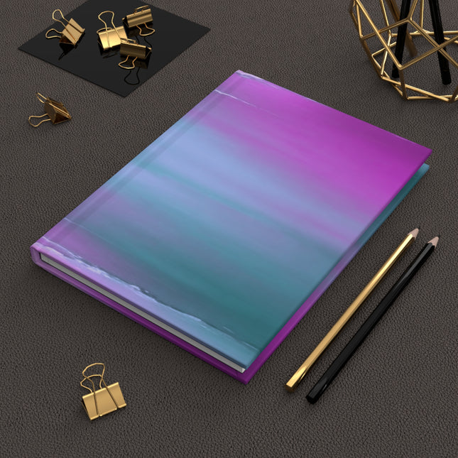 Dark Blue Green Sea Purple Fog 5.75" x 8" Hardcover Journal Matte with 150 lined pages