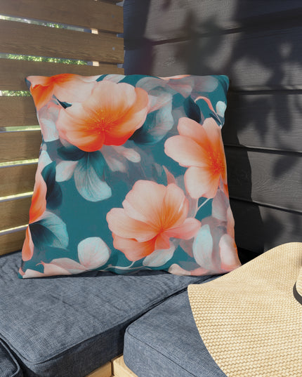 Orange Blossom Floral Bunch 20" x 20" Outdoor Pillow