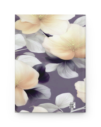 White Blush Floral Bunch Hardcover Journal Matte with 150 lined pages, 5.75" x 8"