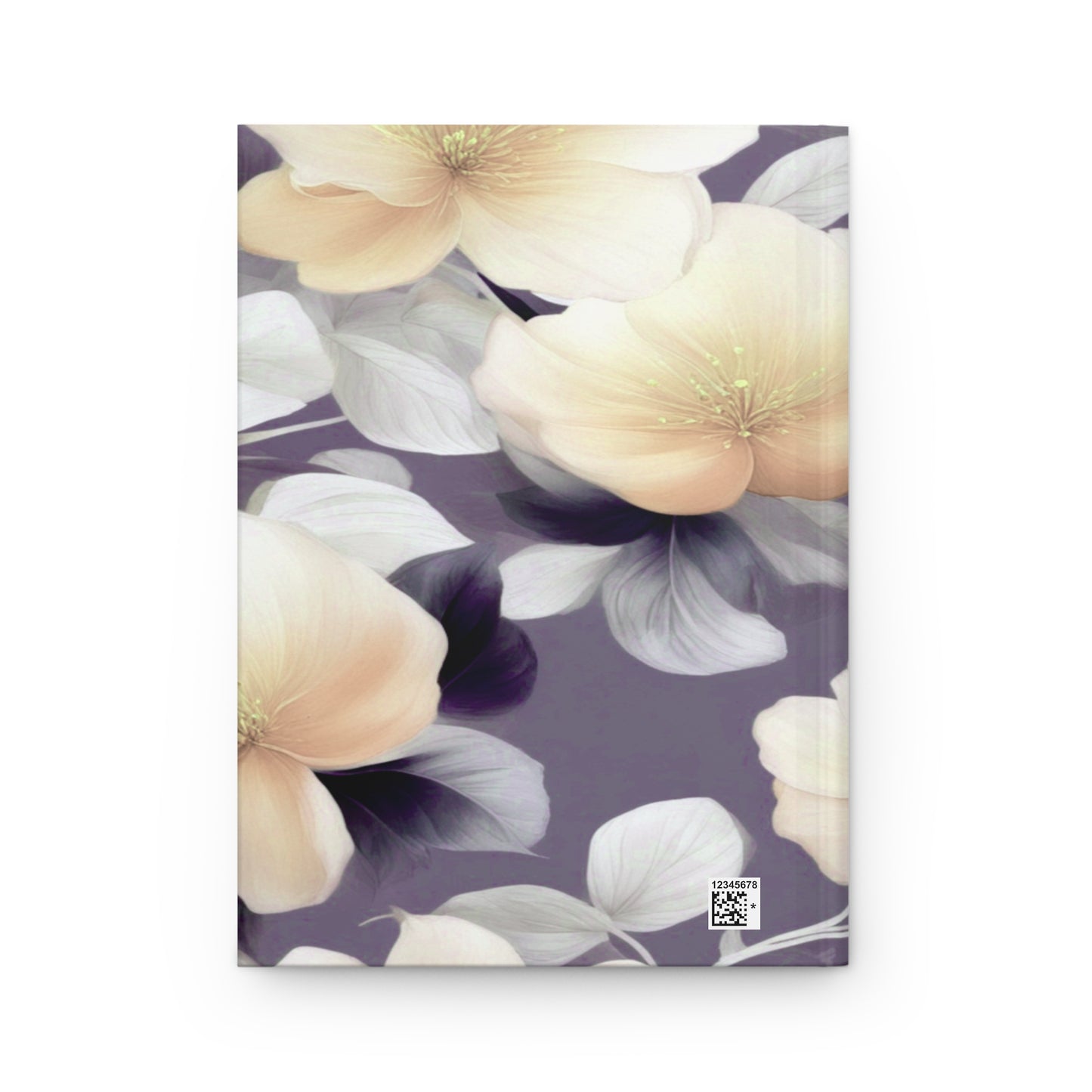 White Blush Floral Bunch Hardcover Journal Matte with 150 lined pages, 5.75" x 8"