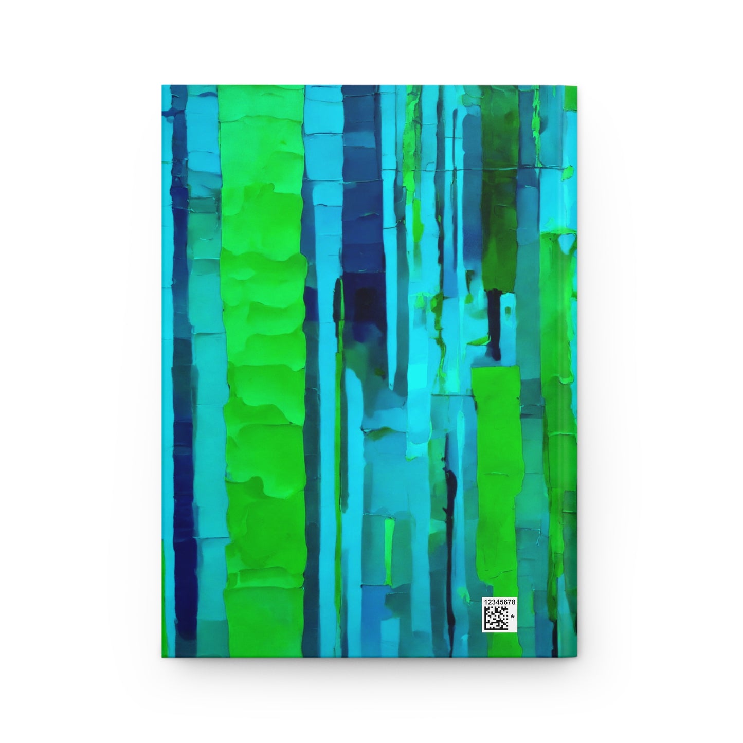 Striped Blue Green 5.75" x 8" Hardcover Journal Matte with 150 lined pages