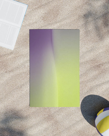 Purple Golden Fade Beach Towel, 18" x 27"