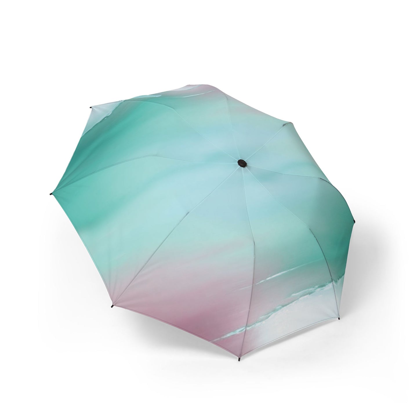 Green Sea Lavender Fog Foldable Umbrella - Compact & Chic