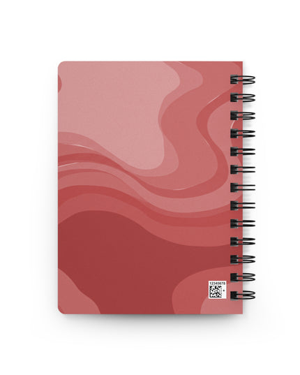 Power Red Wavey Spiral Bound Journal, 5" x 7" 150 pages