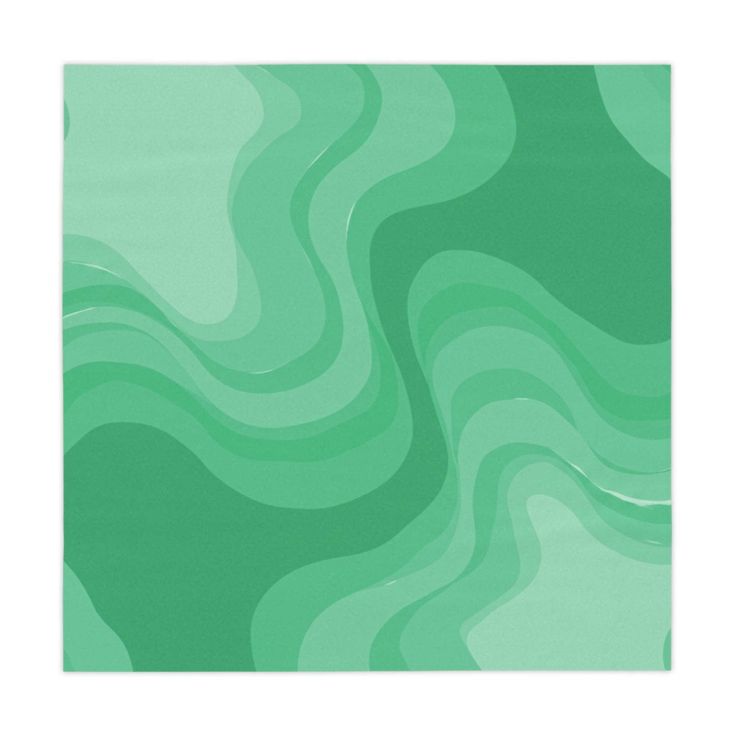 Mint Green Wavey Tablecloth, 55" x 55"