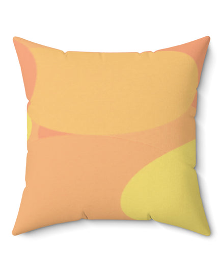 Pastel Bright Oranges Patches 20" x 20" Faux Suede Square Pillow
