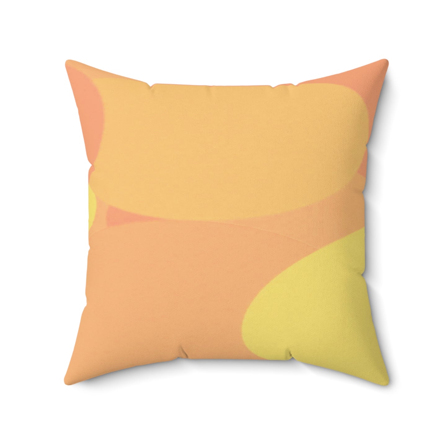 Pastel Bright Oranges Patches 20" x 20" Faux Suede Square Pillow