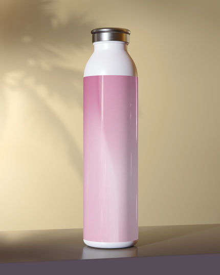 Pink Blush Fade Slim Water Bottle, 20 oz White