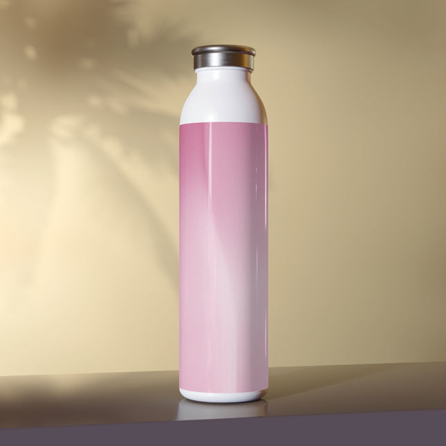 Pink Blush Fade Slim Water Bottle, 20 oz White