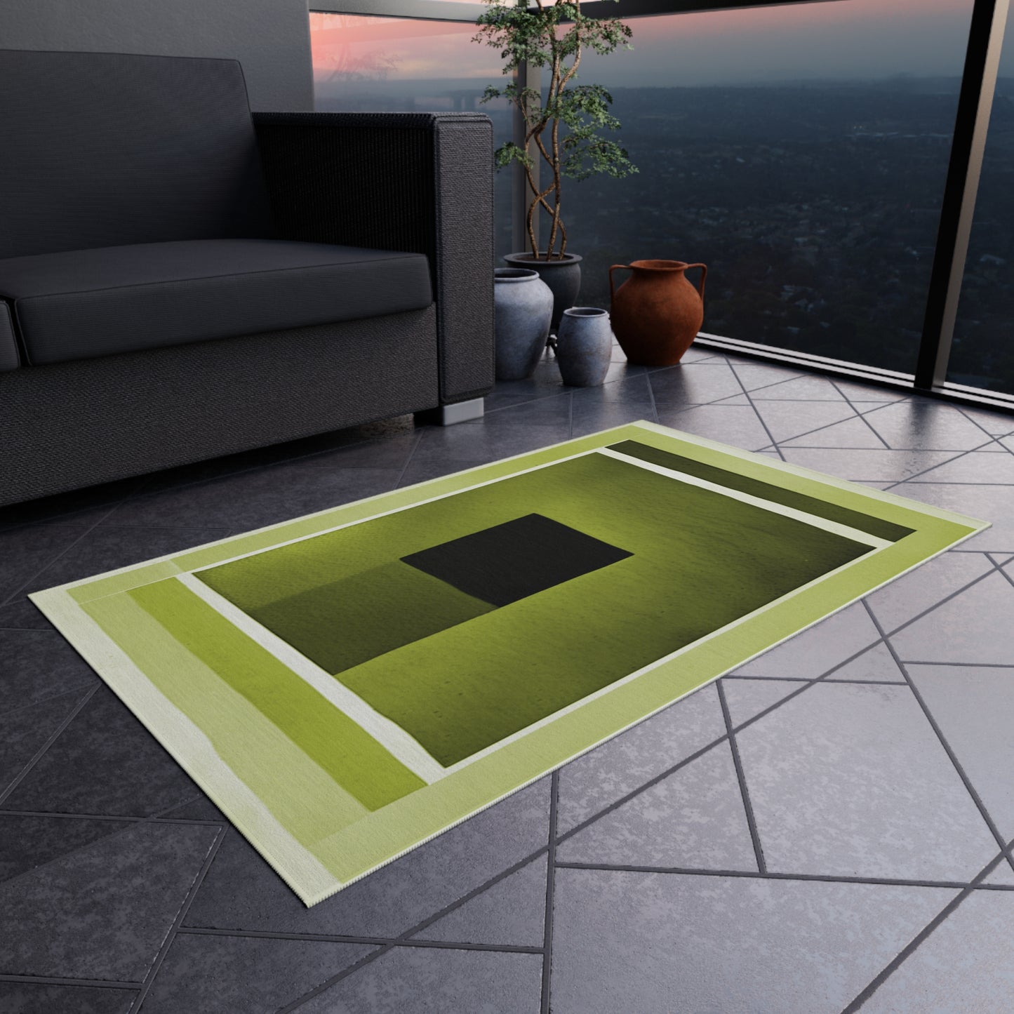 Lemongrass Shadow 36" x 60" Outdoor Rug