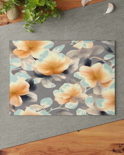 Soft Blossom Floral Bunch Glass Cutting Board, 8" x 11"