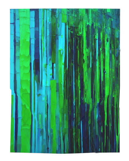 Striped Blue Green Baby Swaddle 30″×40″ Blanket