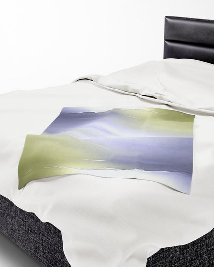Lavender Sea Golden Fog Velveteen Plush Blanket, 30" x 40"