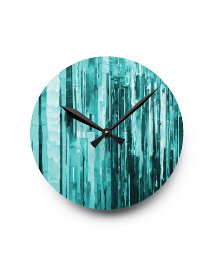 Striped Tif Acrylic Round Wall Clock, 8" x 8"