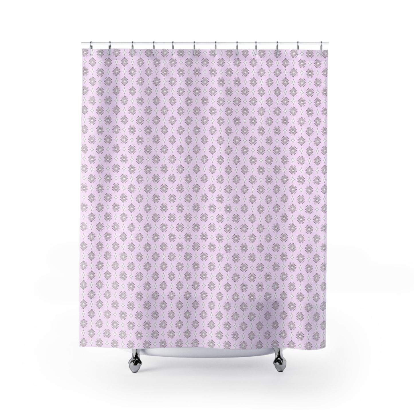 Pink Mornings Star-crossed Bodies Shower Curtain, 71" x 74"