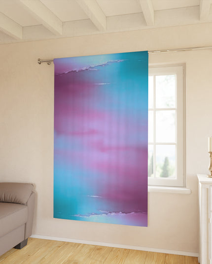 Wine Sea Blue Fog Window Curtain, 50" x  84", blackout