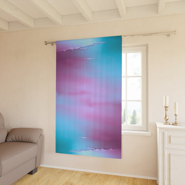 Wine Sea Blue Fog Window Curtain, 50" x  84", blackout