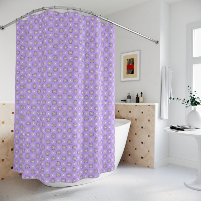 Lavender Star-crossed Bodies Shower Curtain, 71" x 74"