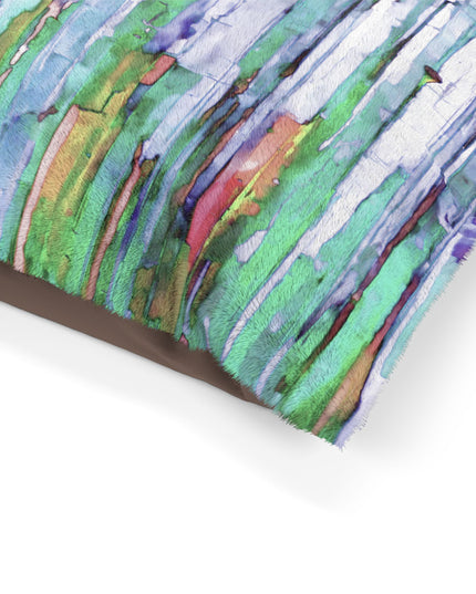 Striped Pastels 28" × 18" Pet Bed