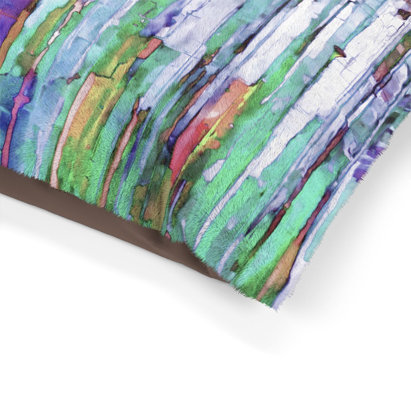 Striped Pastels 28" × 18" Pet Bed