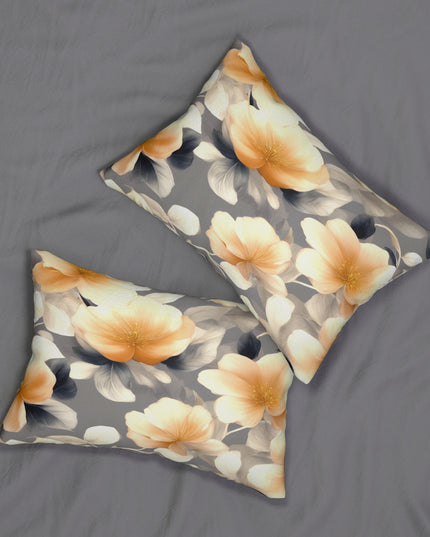 Soft Blossom Floral Bunch Spun Polyester Lumbar Pillow, 20" x 14"