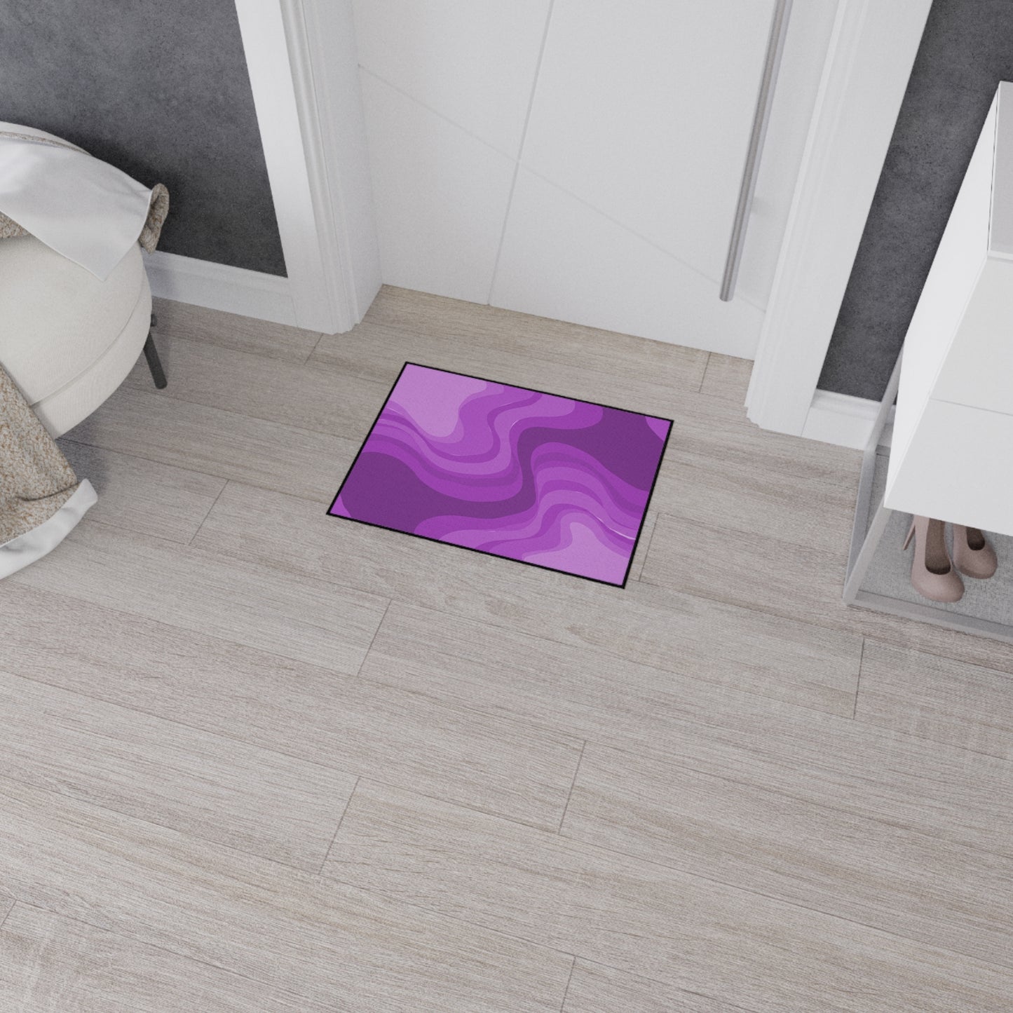 Wavey Purple Wavey 18" x 24" Heavy Duty Floor Mat