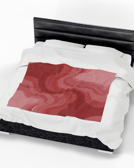 Power Red Velveteen Plush Blanket, 50" x 60"