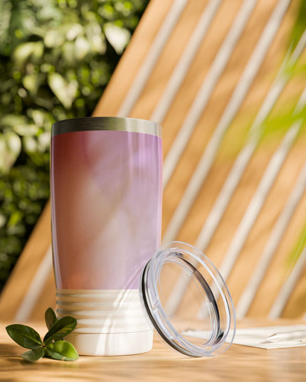 Soft Lavender Fade Ringneck Tumbler, 20oz in white