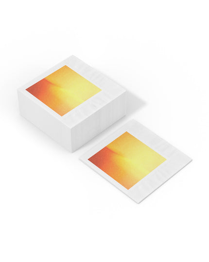 Phoenix Fade White Coined Napkins, 6.5" x 6.5"