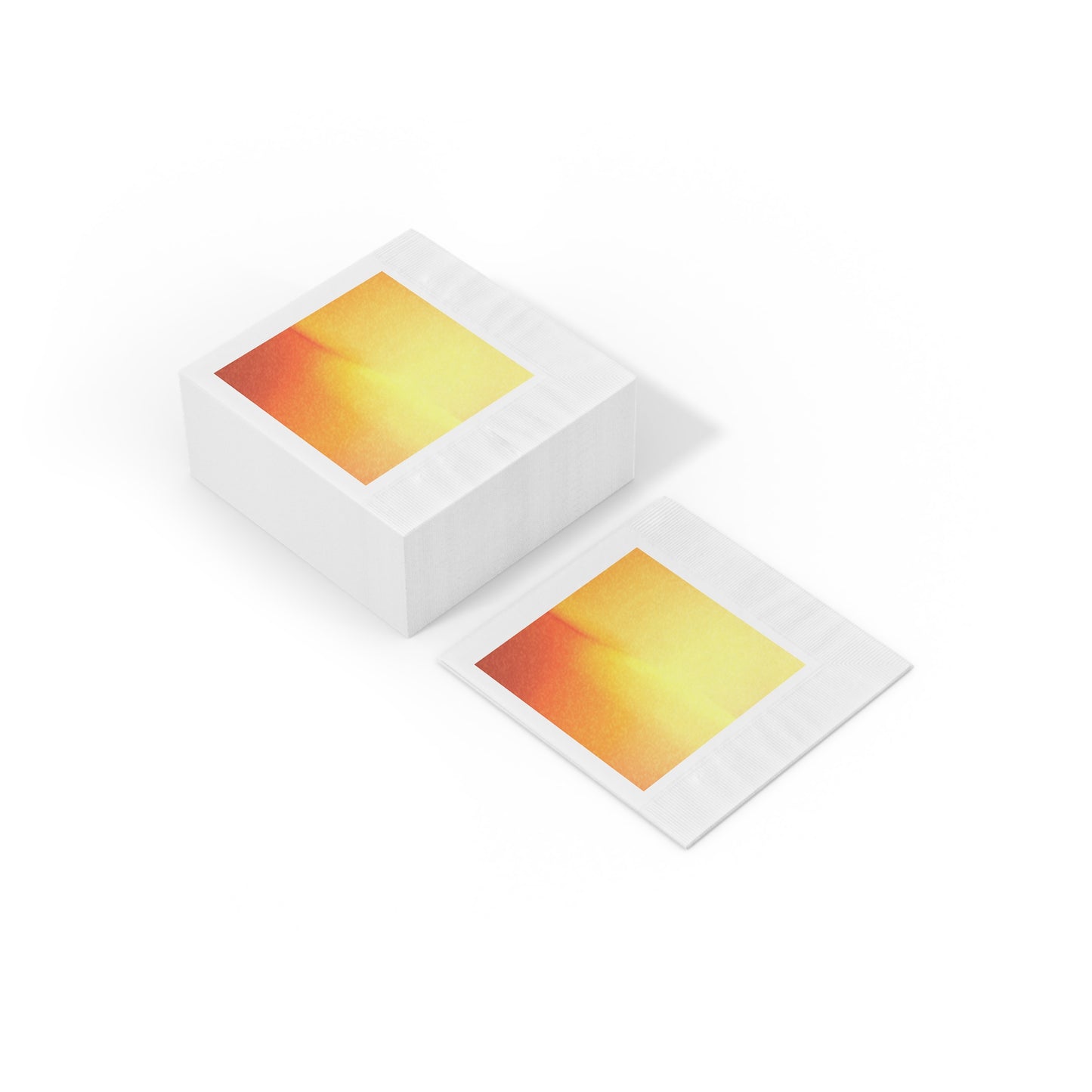 Phoenix Fade White Coined Napkins, 6.5" x 6.5"