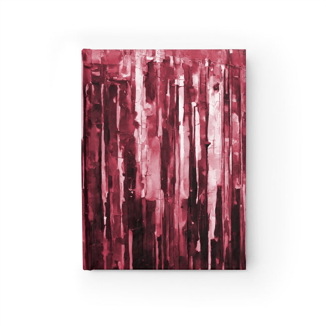 Striped Ruby 5" x 7" Journal - 128 Ruled Line pages