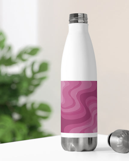 Pinky Mauve Wavey 20oz Insulated Water Bottle