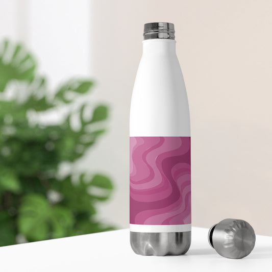 Pinky Mauve Wavey 20oz Insulated Water Bottle