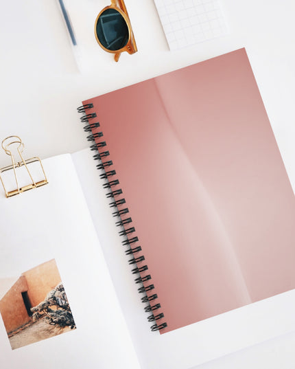 Rose Red Fade Wavey Spiral Notebook - Ruled Line, 6" x 8", 118 pages