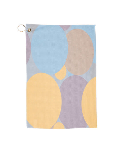 Pastel Baby Blue and Peach Patches 16" x 24" Golf Towel