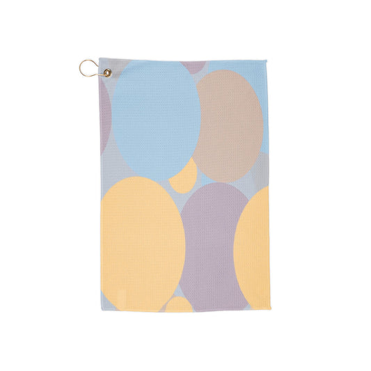 Pastel Baby Blue and Peach Patches 16" x 24" Golf Towel