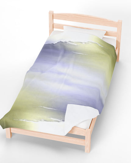 Lavender Sea Golden Fog Velveteen Plush Blanket, 60" x 80"