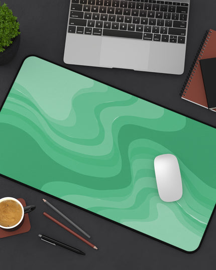 Mint Green Wavey 12" x 22" Desk Mat