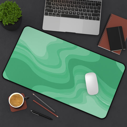 Mint Green Wavey 12" x 22" Desk Mat