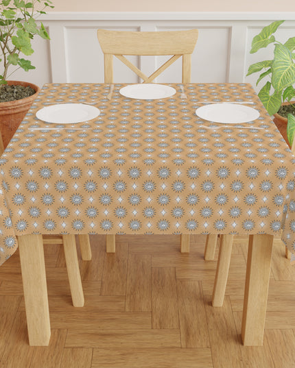 Tan Sunset Star-crossed Bodies Tablecloth, 55" x 55"