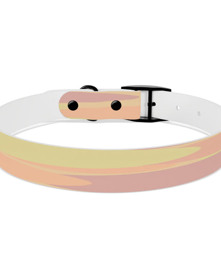 Pastel Hot Peach Patches Large Dog Collar