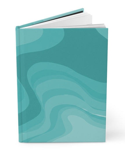 Tif Green Wavey 5.75" x 8" Hardcover Journal Matte with 150 lined pages