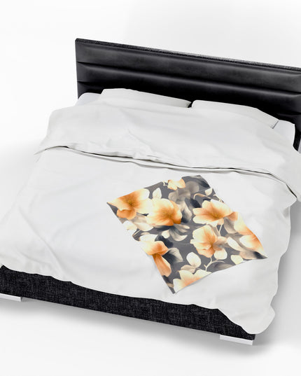 Soft Blossom Floral Bunch Velveteen Plush Blanket, 30" x 40"