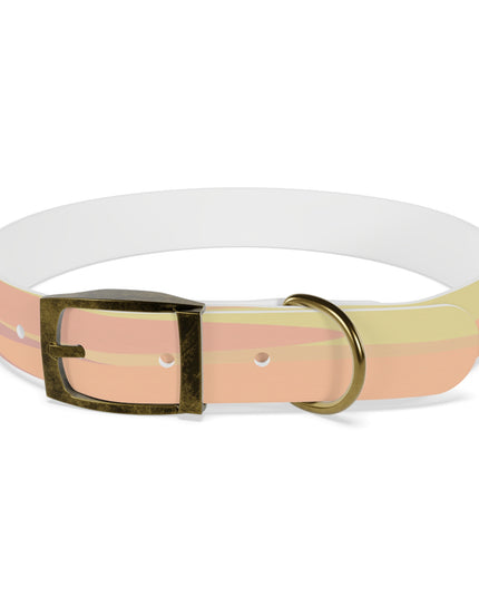 Pastel Hot Peach Patches Large Dog Collar